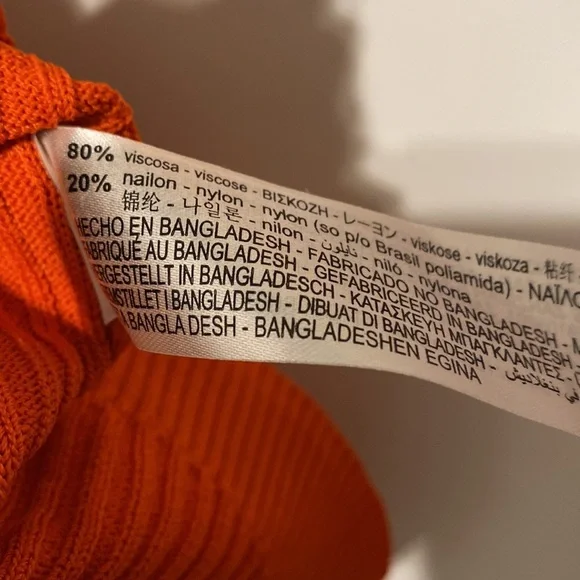 Zara Orange Sweater Size Small - Picture 4 of 4